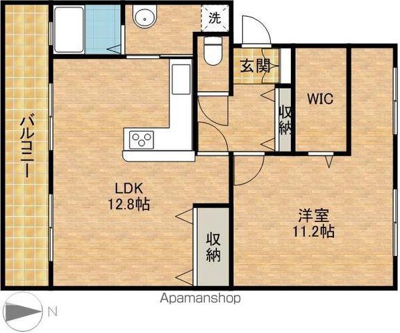 コーポラス高陽台(1LDK/1階)の間取り写真