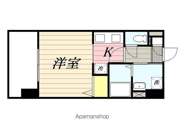 メイクス博多石城(ワンルーム/3階)の間取り写真