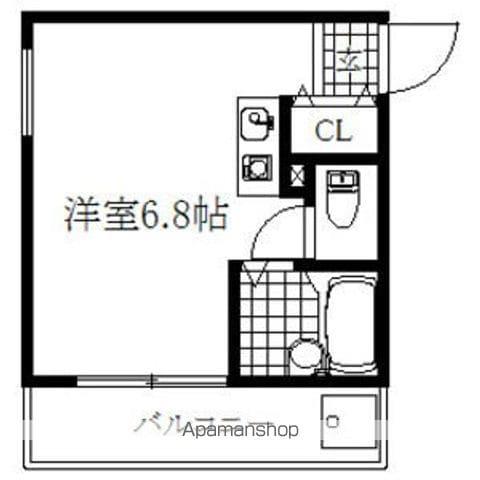 レジデンス原(ワンルーム/3階)の間取り写真
