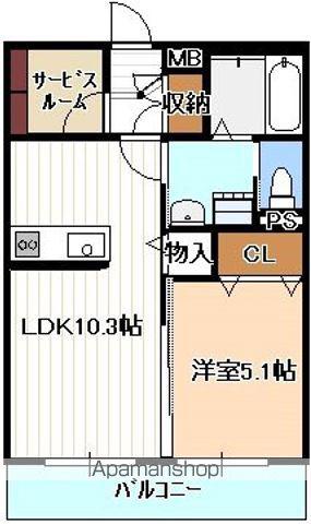レジデンス八竜(1LDK/1階)の間取り写真