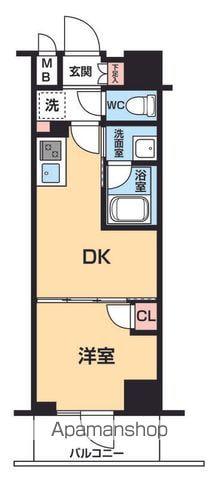 ハーモニーレジデンス大塚山手インサイド(1DK/10階)の間取り写真