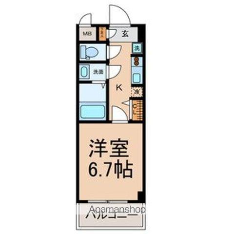 STELLA(1K/1階)の間取り写真