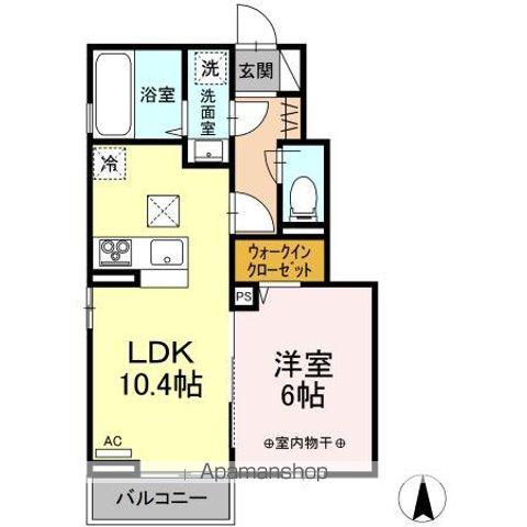 メゾン・ド・ルピナス(1LDK/1階)の間取り写真