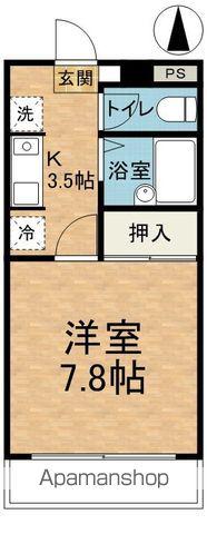 サンスプリング(1K/1階)の間取り写真