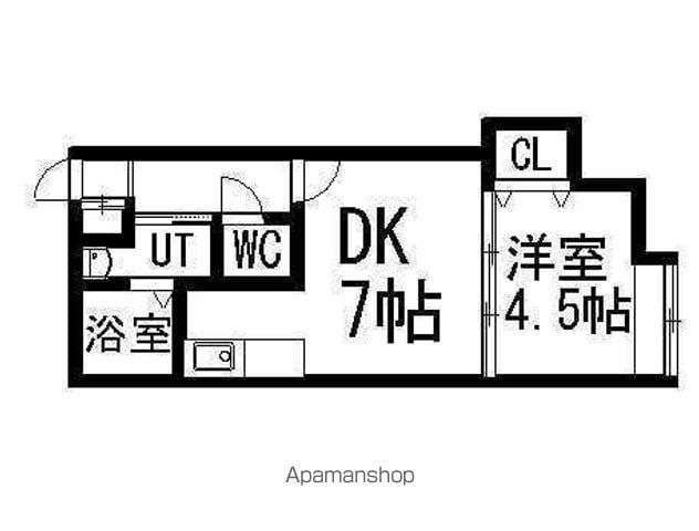 アークコート西岡Ⅲ(1DK/3階)の間取り写真