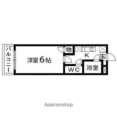アクティブパレス百合ヶ丘C7(1K/1階)の間取り写真