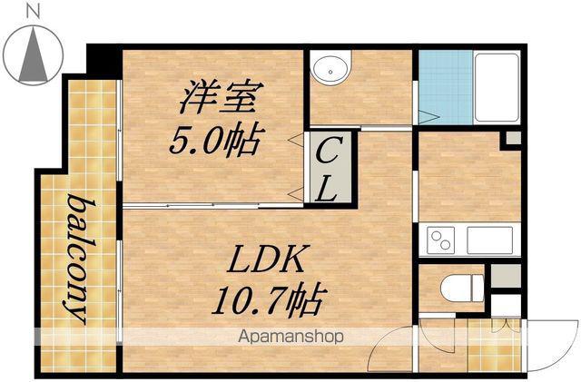 BLOCK HILLS(1LDK/5階)の間取り写真