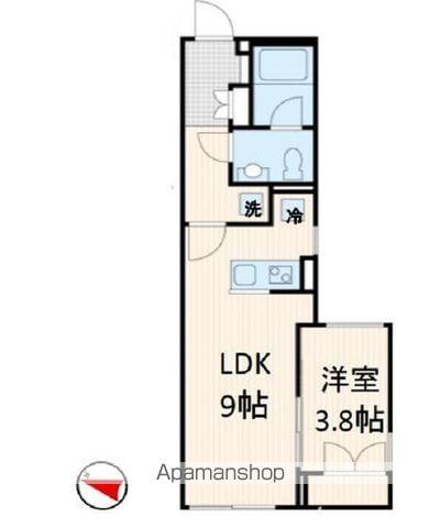 LA DOUCEUR西落合(1LDK/2階)の間取り写真