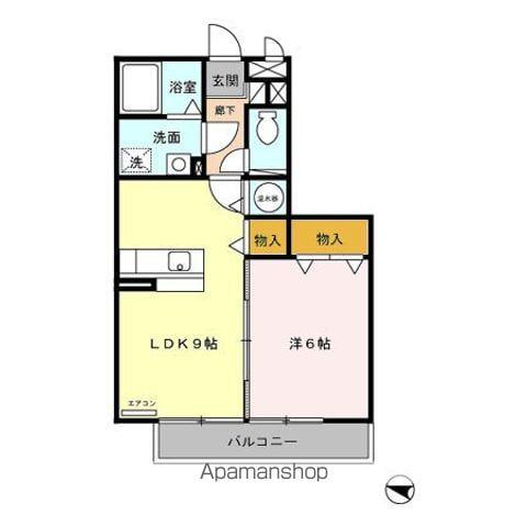 プレズント(1LDK/2階)の間取り写真