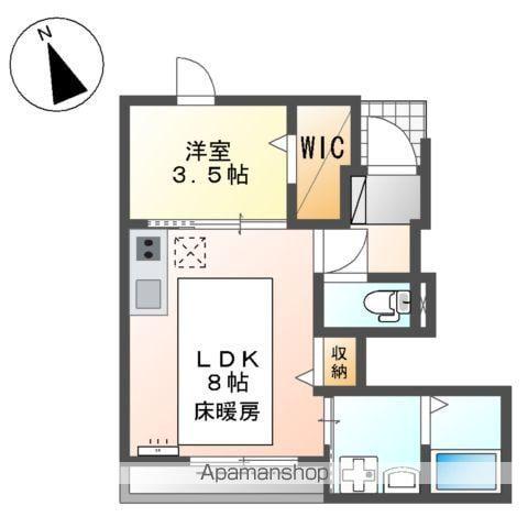 関西本線 弥富駅 徒歩26分 2階建 築3年(1LDK/1階)の間取り写真