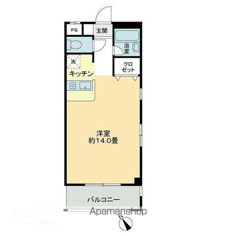 ビブラン宇多津(1K/3階)の間取り写真