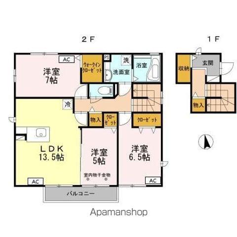 ニコニコスギモト(3LDK/2階)の間取り写真