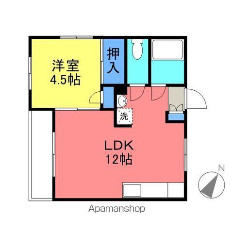 親睦コーポ(1LDK/2階)の間取り写真