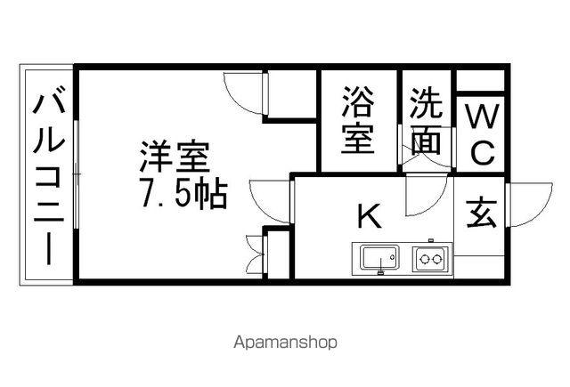 アーバン赤坂(1K/3階)の間取り写真
