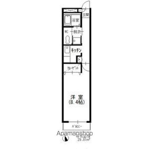 STUDION(1K/3階)の間取り写真