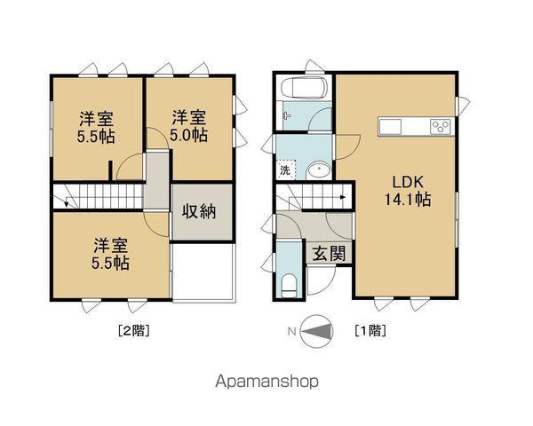 予讃線 新居浜駅 徒歩40分 2階建 築7年(3LDK)の間取り写真