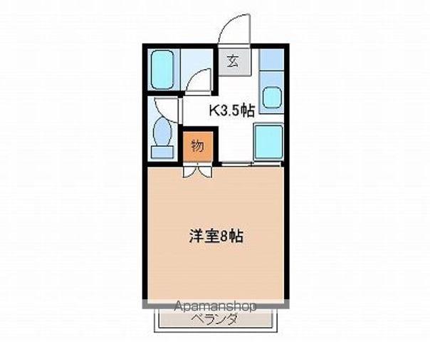 アルフ21(1K/2階)の間取り写真