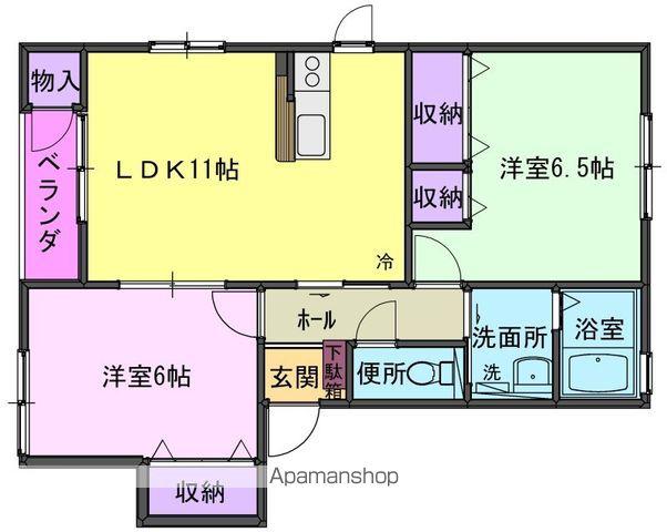 カルレⅠ(2LDK/2階)の間取り写真