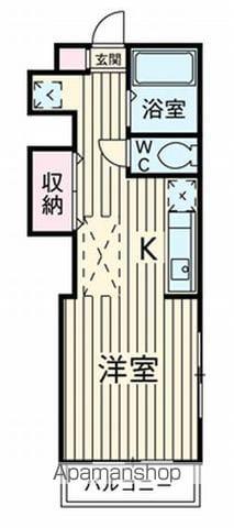 ラ・プリマベーラ(ワンルーム/1階)の間取り写真