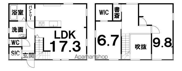 北海道釧路市 2階建 築5年(2SLDK)の間取り写真