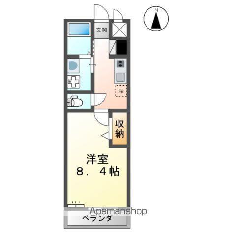 サンミラージュ(1K/2階)の間取り写真