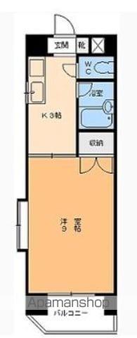 ポートパレス(1K/3階)の間取り写真