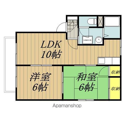 フォーレスチェリーヒルズ3番館(2LDK/2階)の間取り写真