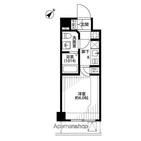 プレール・ドゥーク練馬高野台(1K/5階)の間取り写真