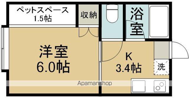 ハイツコスモス(1K/1階)の間取り写真