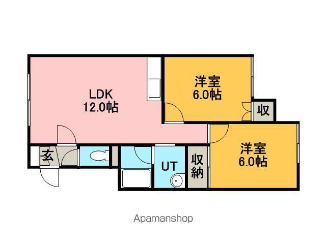 ルミエールシャンテ(2LDK/1階)の間取り写真