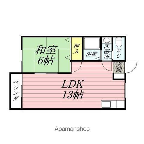 ローゼンハイム(1LDK/1階)の間取り写真