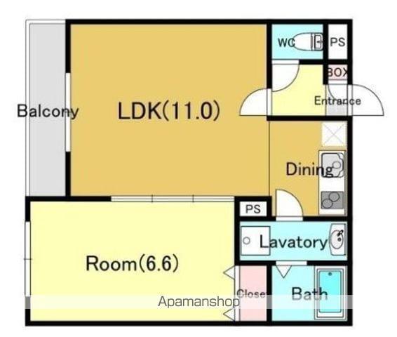 ジーメゾン千葉ウエスト(1LDK/3階)の間取り写真
