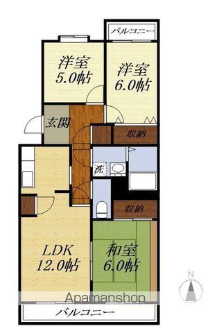 エクセル(3LDK/2階)の間取り写真