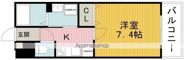 サンシャリテ西緑丘(1K/1階)の間取り写真