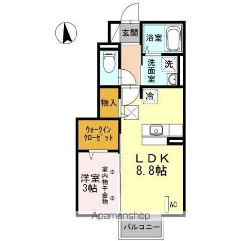 セピアコートⅡ(1LDK/1階)の間取り写真