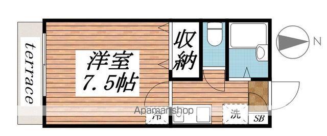 メゾンブルーム(1K/1階)の間取り写真