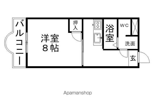 ステーション21(1K/2階)の間取り写真