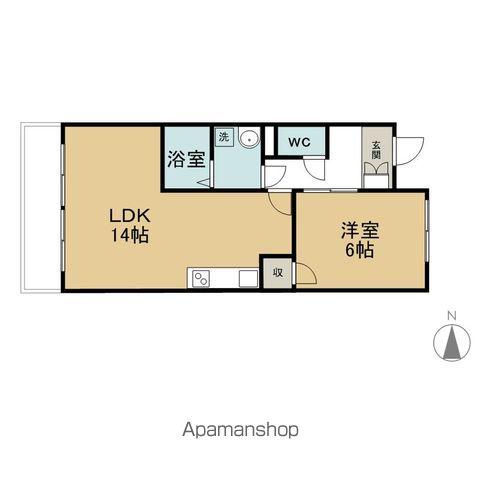 タキオンB(1LDK/2階)の間取り写真