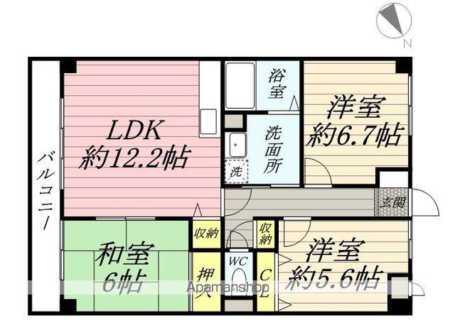 エクセルシア(3LDK/3階)の間取り写真