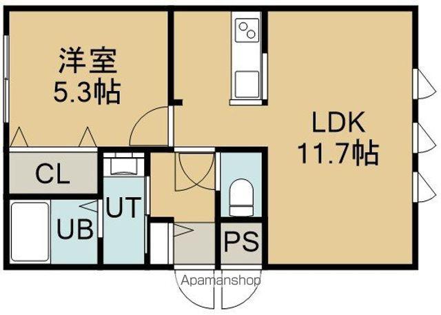 ペラッツィ梁川(1LDK/3階)の間取り写真