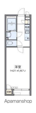 クレイノWISTERIA(1K/1階)の間取り写真