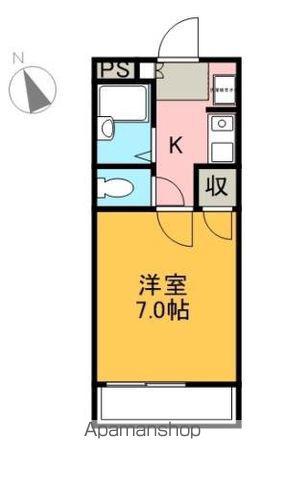 サンパークみずほ(1K/2階)の間取り写真