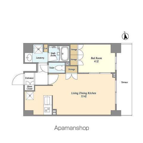 ORSUS梅島(1LDK/2階)の間取り写真