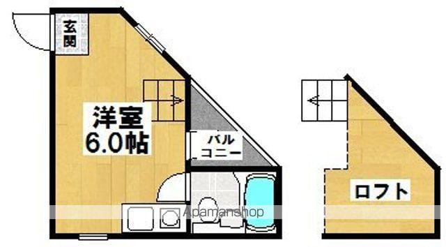 アスカ藤(ワンルーム/3階)の間取り写真