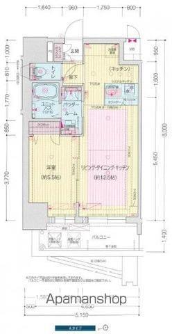 プレサンス新栄アーバンフロー(1LDK/15階)の間取り写真