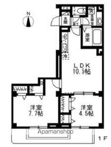 LA・FELICE千葉登戸(2LDK/1階)の間取り写真