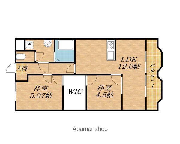 ロイヤルオーク2(2LDK/2階)の間取り写真