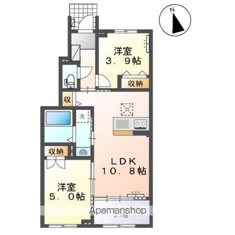 TEORIA 茂庭(2LDK/1階)の間取り写真