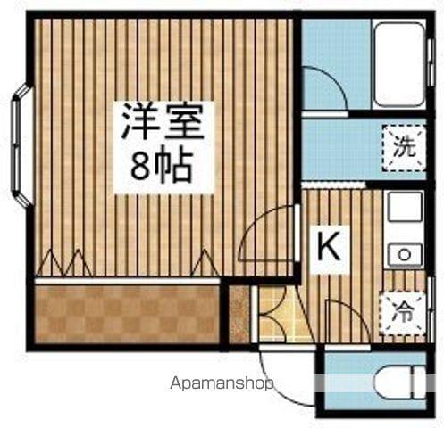 サンセベリア(1K/1階)の間取り写真