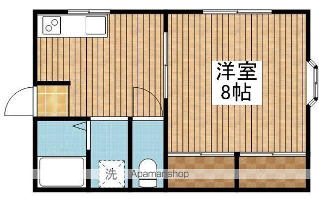 ホワイトハウス(1K/1階)の間取り写真